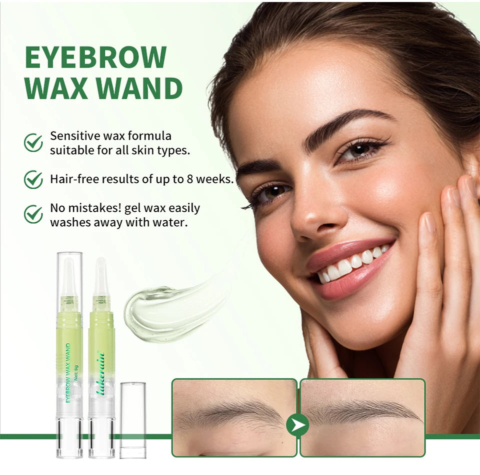 Eyebrow Wax Wand Hair Removal Kit for Salon Quality Brows at Home