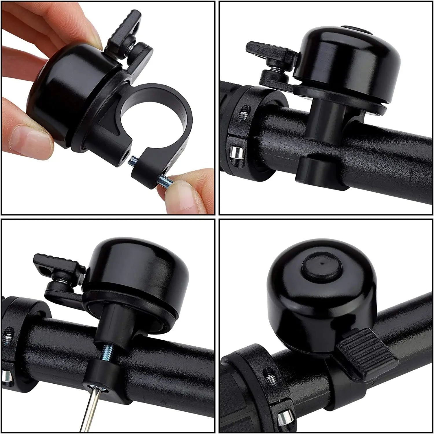 Classic Aluminum Bike Bell Loud Clear Safety Horn for Road Mountain Bikes - 6