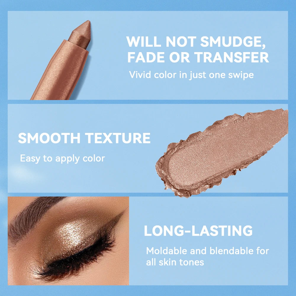 Smudge Proof Eyeshadow Stick Long Lasting Shimmer Matte Pencil Crayon