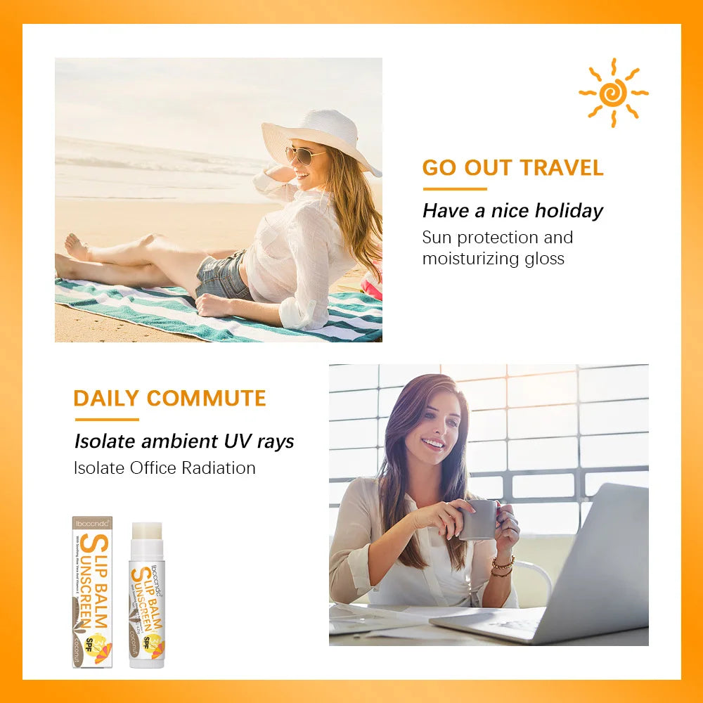 Sunscreen Lip Balm SPF30 Moisturizing UV Protection Lip Care - 6