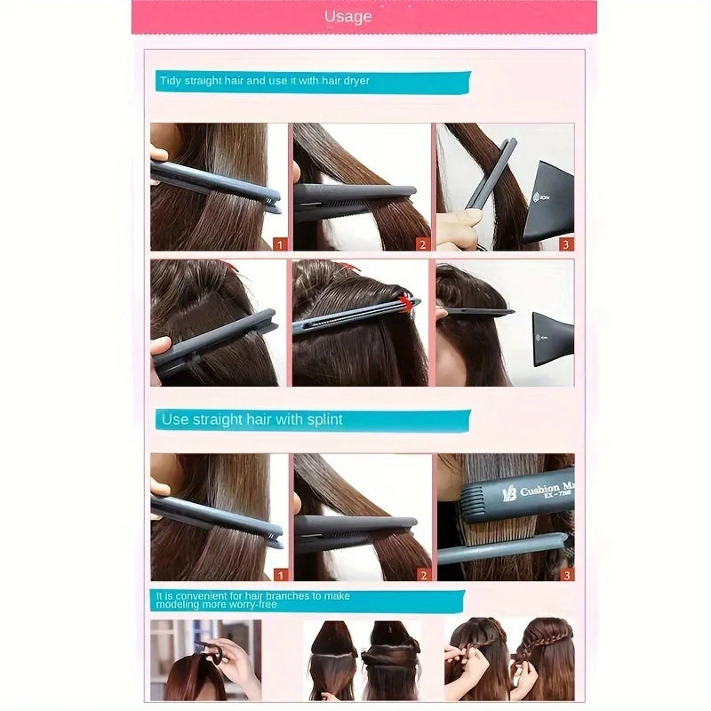V Shaped Hair Straightening Comb Professional Styling Splint Clip