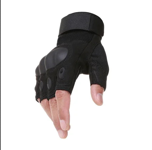 Tactical Hard Knuckle Gloves Half Finger Combat Shooting Airsoft Gear - 7
