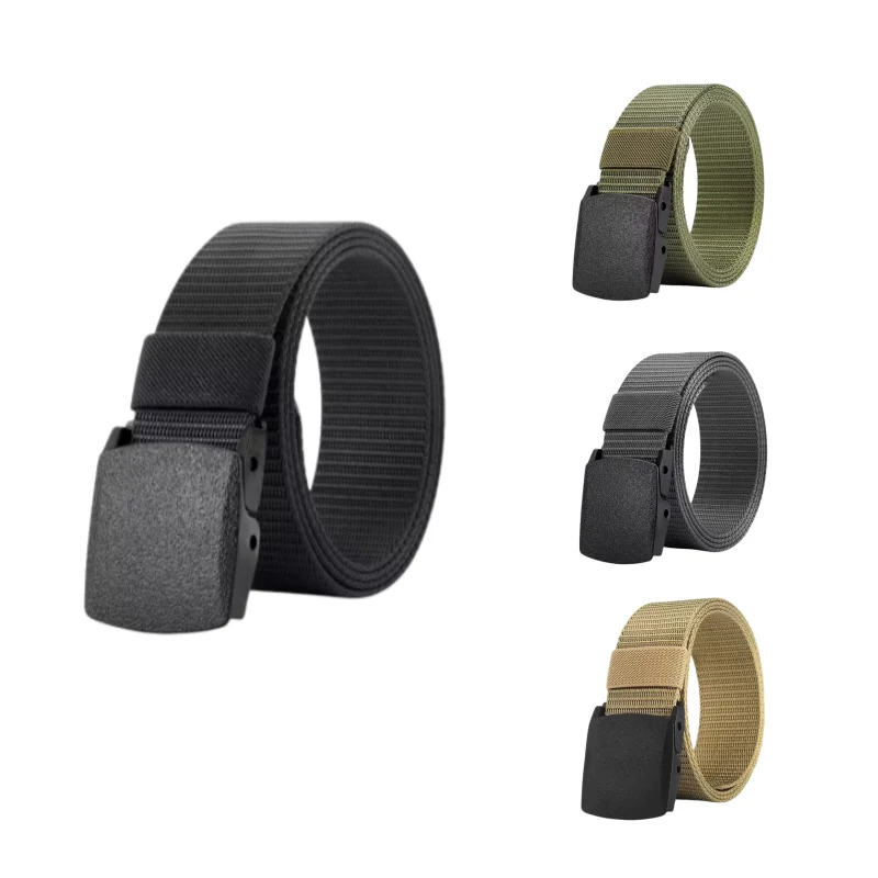 2 Pack Tactical Nylon Belt Quick Release Webbing Canvas Work Belt