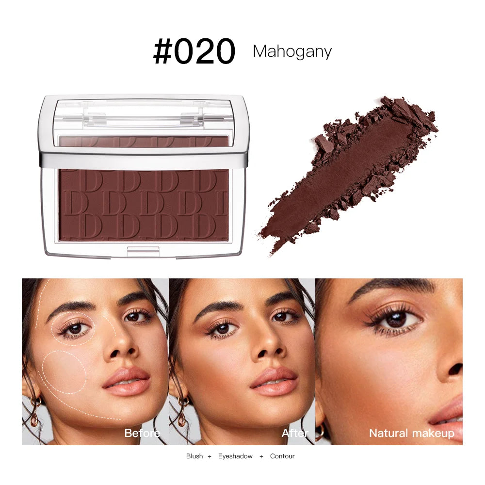 Matte Embossed Blush Palette Rosy Facial Blusher Powder - 22
