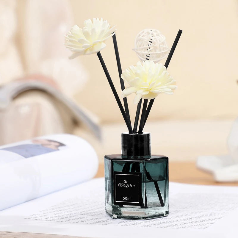 50ml Aromatherapy Reed Diffuser Set Natural Essential Oil Air Freshener - 1