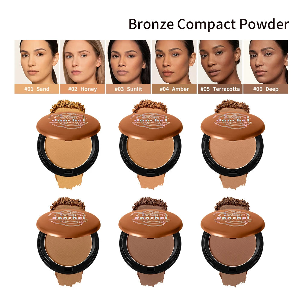Matte Bronze Compact Powder Natural Setting Makeup