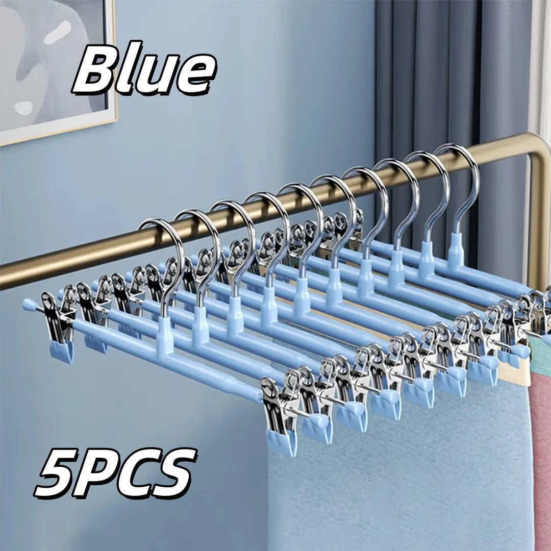 Non-Slip Stainless Steel Pants Hangers with Clips for Skirts and Jeans - 26
