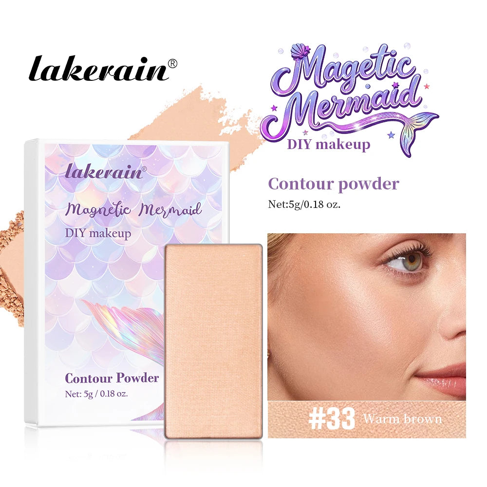 Lakerain Magnetic Mermaid Eyeshadow Makeup Palette DIY Beauty Kit - 48