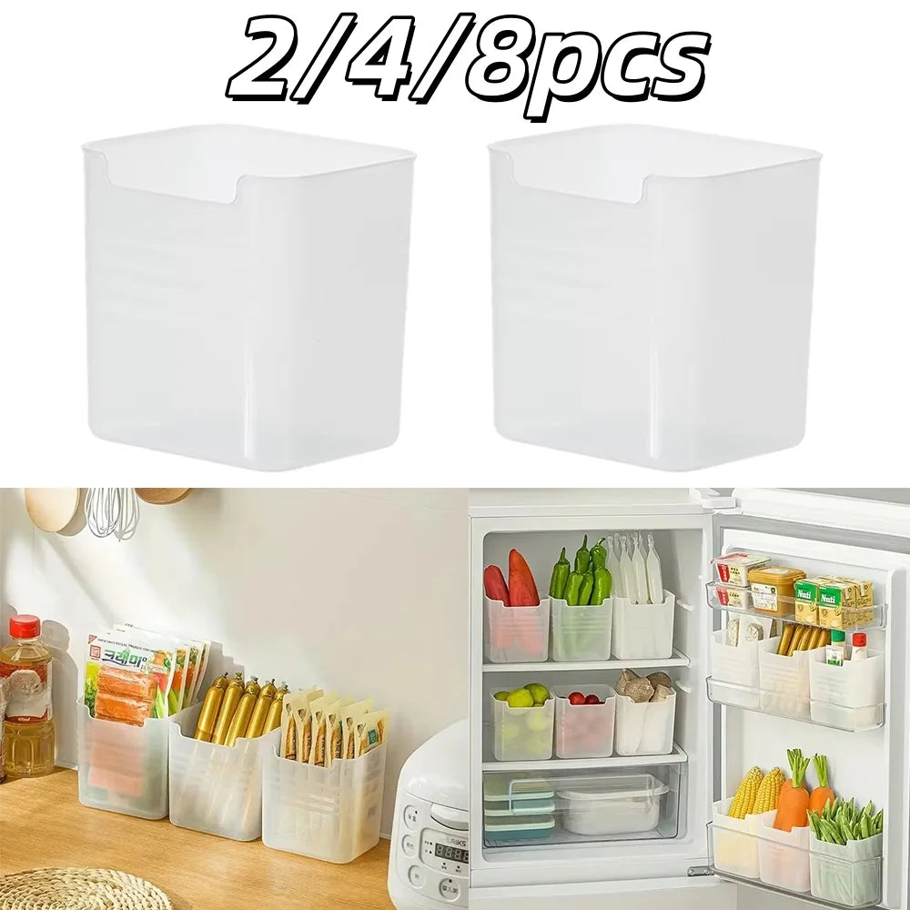 Fridge Side Door Storage Bins Kitchen Food Organizer Containers Set