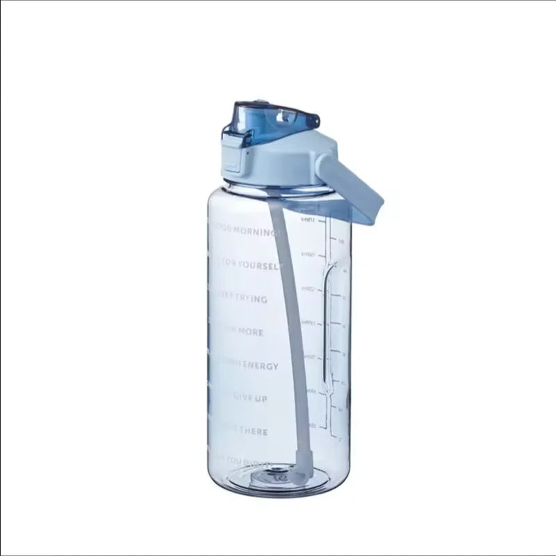 2L Motivational Water Bottle with Straw Large Sports Fitness Jug - 14