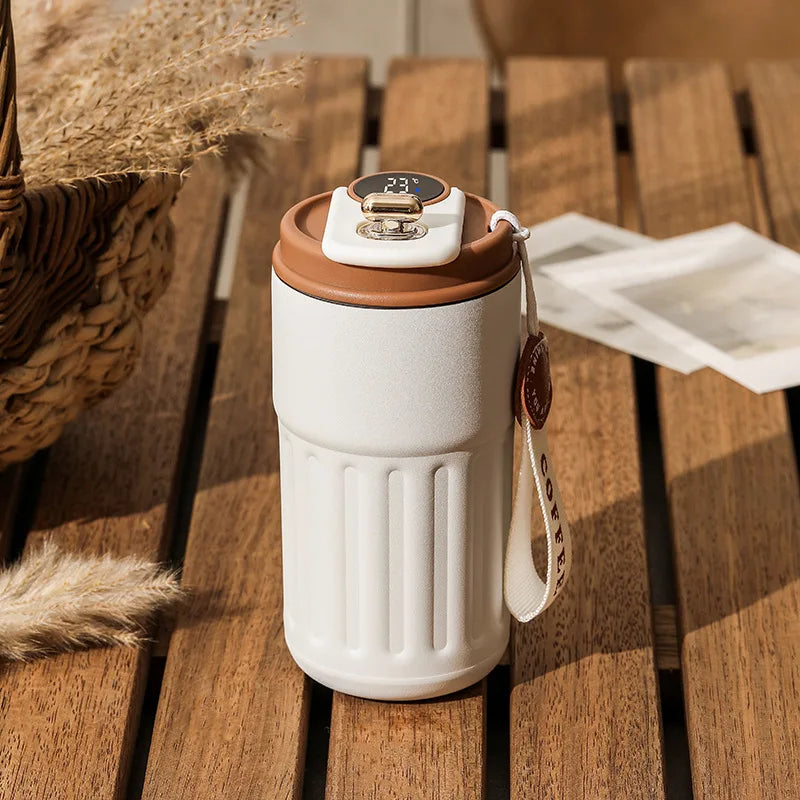 Smart Stainless Steel Coffee Mug with LED Temperature Display Travel Flask - 20