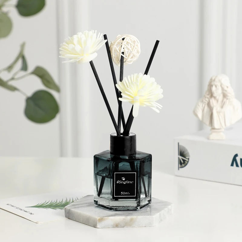 50ml Aromatherapy Reed Diffuser Set Natural Essential Oil Air Freshener