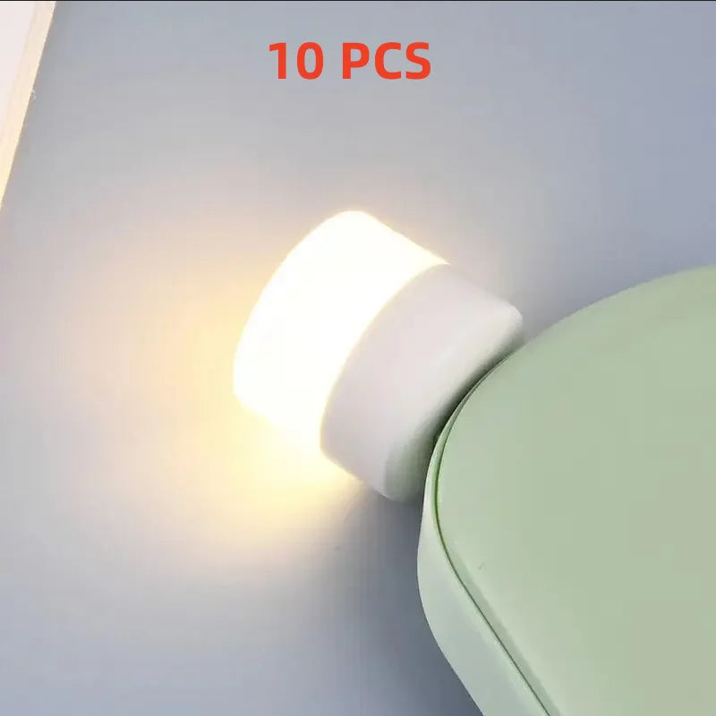 Mini USB LED Night Light Portable Plug In Lamp for Reading and Travel - 14