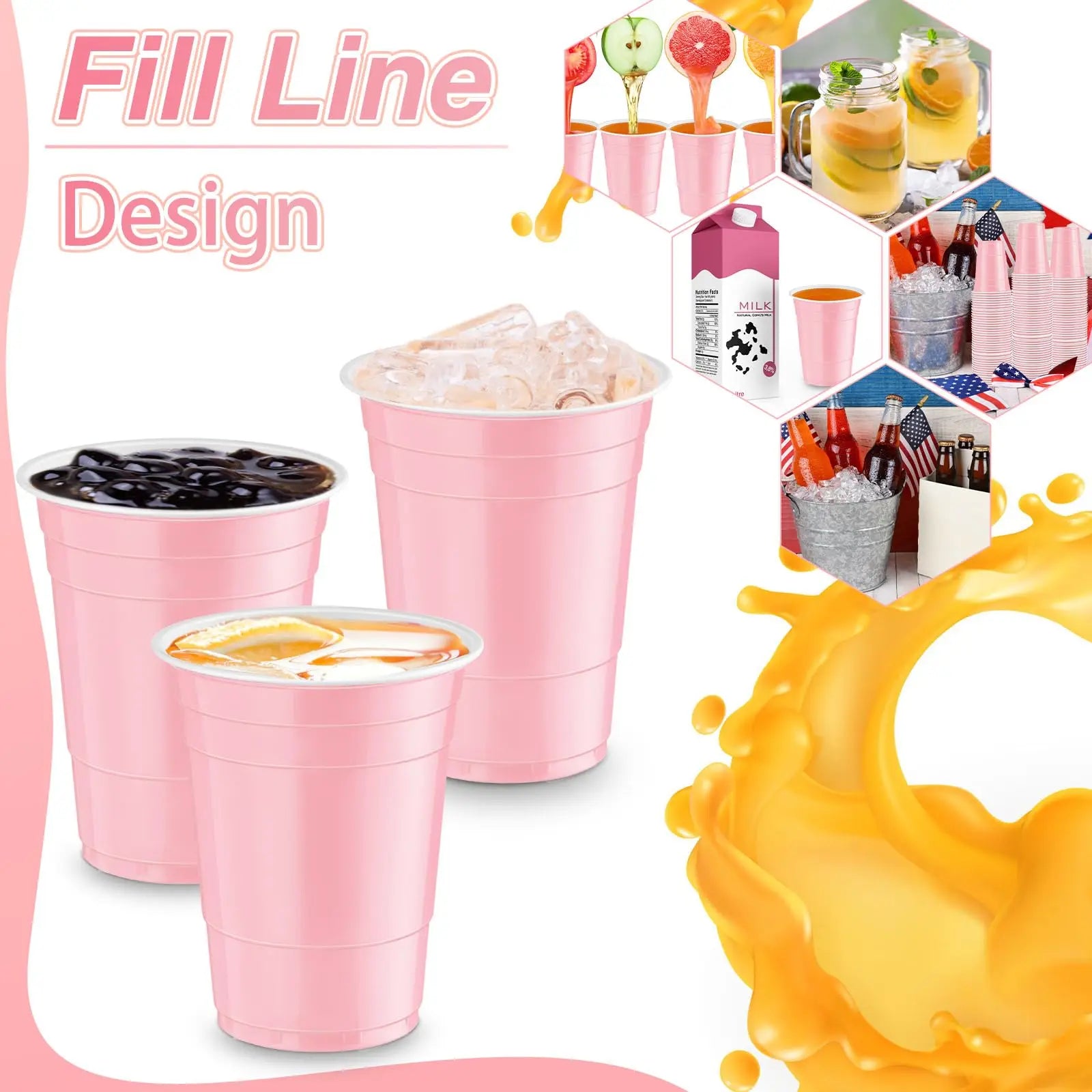 20-60Pc Disposable Plastic Party Shot Cups 2oz Small Drinking Tumblers - 4