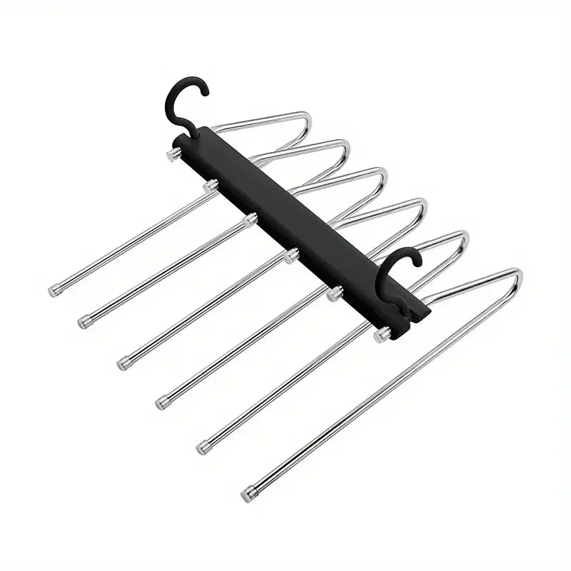 5-Layer Folding Pants Hanger Space Saving Closet Trouser Rack - 7