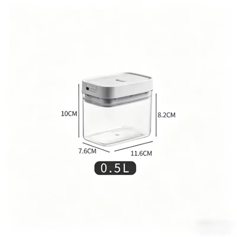 Transparent Airtight Food Storage Container Kitchen Grain Pasta Jar
