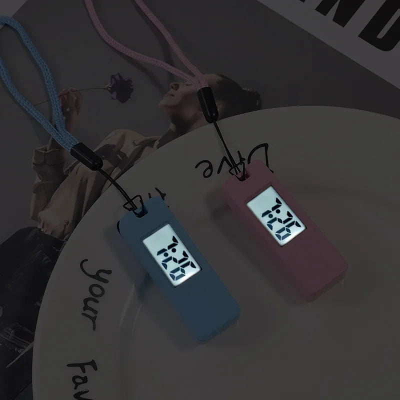 Portable LED Digital Keychain Clock Mini Silent Exam Study Timer - 2