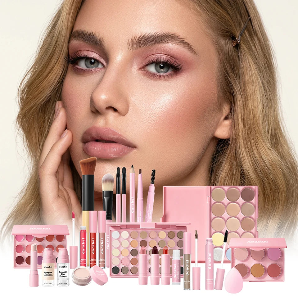 All In One Makeup Kit Full Cosmetics Set Palette Brush Gift