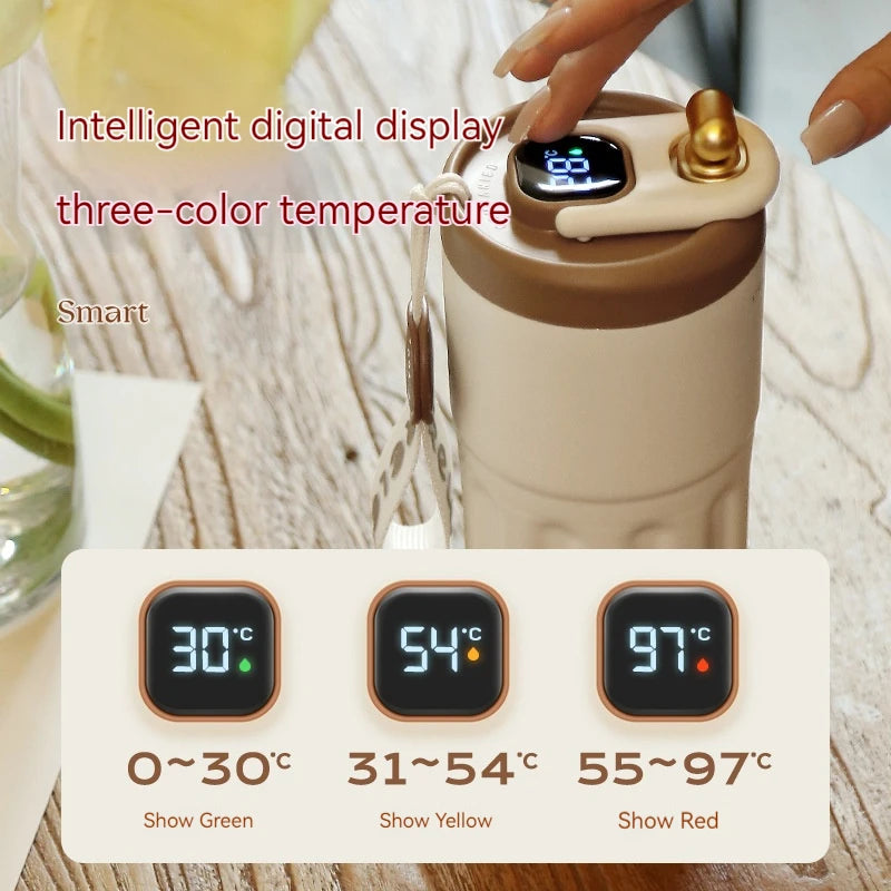 Smart Stainless Steel Coffee Mug with LED Temperature Display Travel Flask