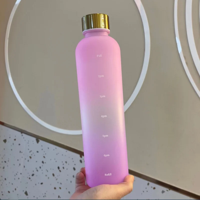 1L Motivational Water Bottle with Time Marker Leakproof Sports Jug - 13