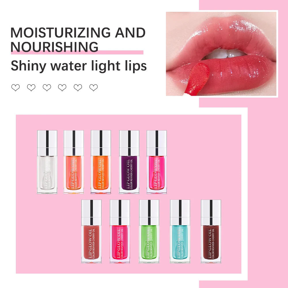 Lip Oil Plumping Gloss Crystal Jelly Moisturizing Tinted Lip Plumper - 3