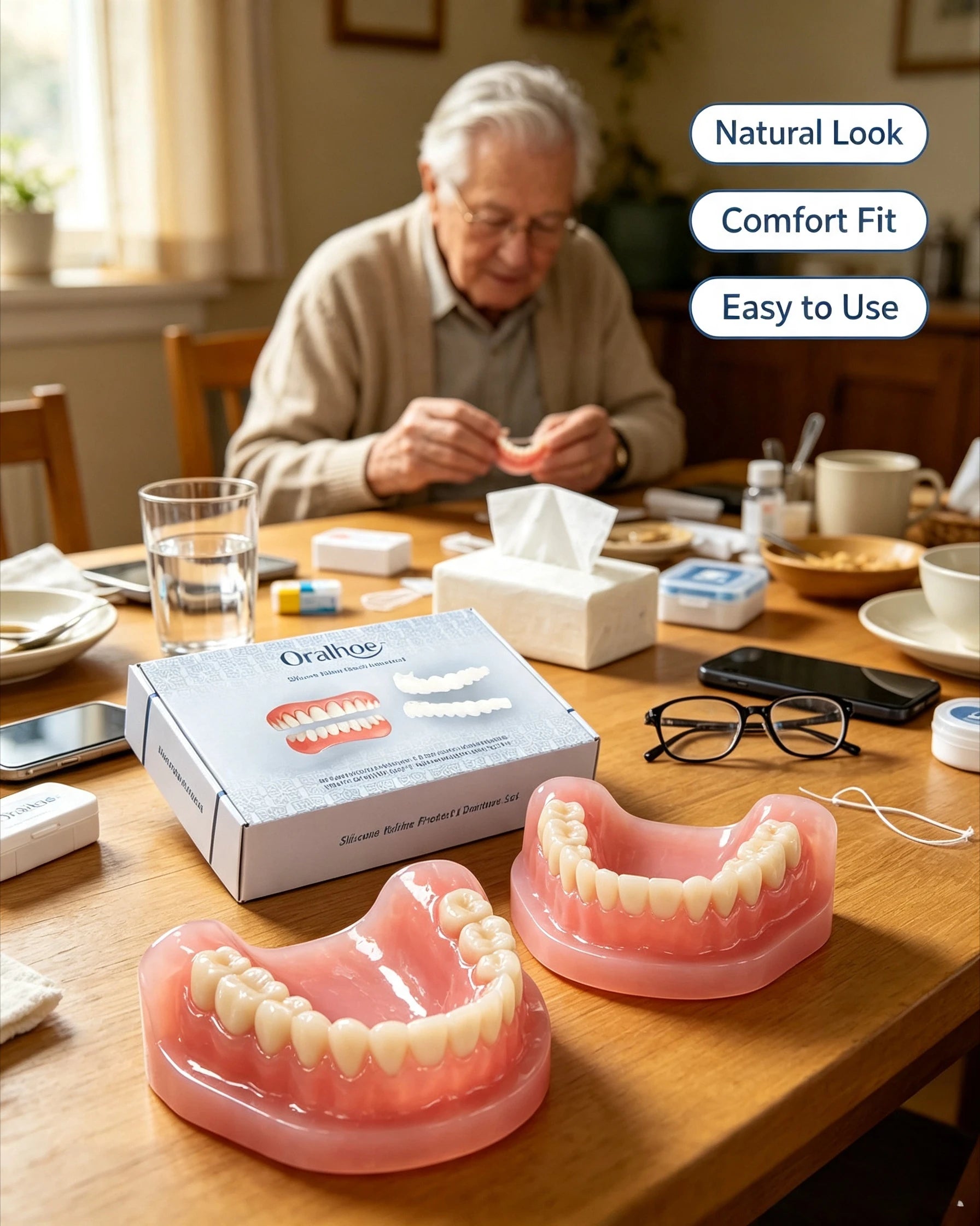 Adjustable Silicone False Teeth Kit Natural Smile Veneers - 5