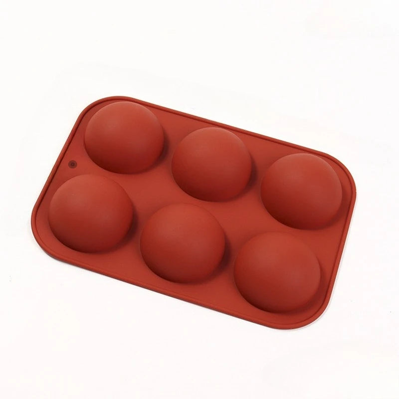Silicone Semi Sphere Mold Half Ball Baking Tray for Chocolate Mousse - 16