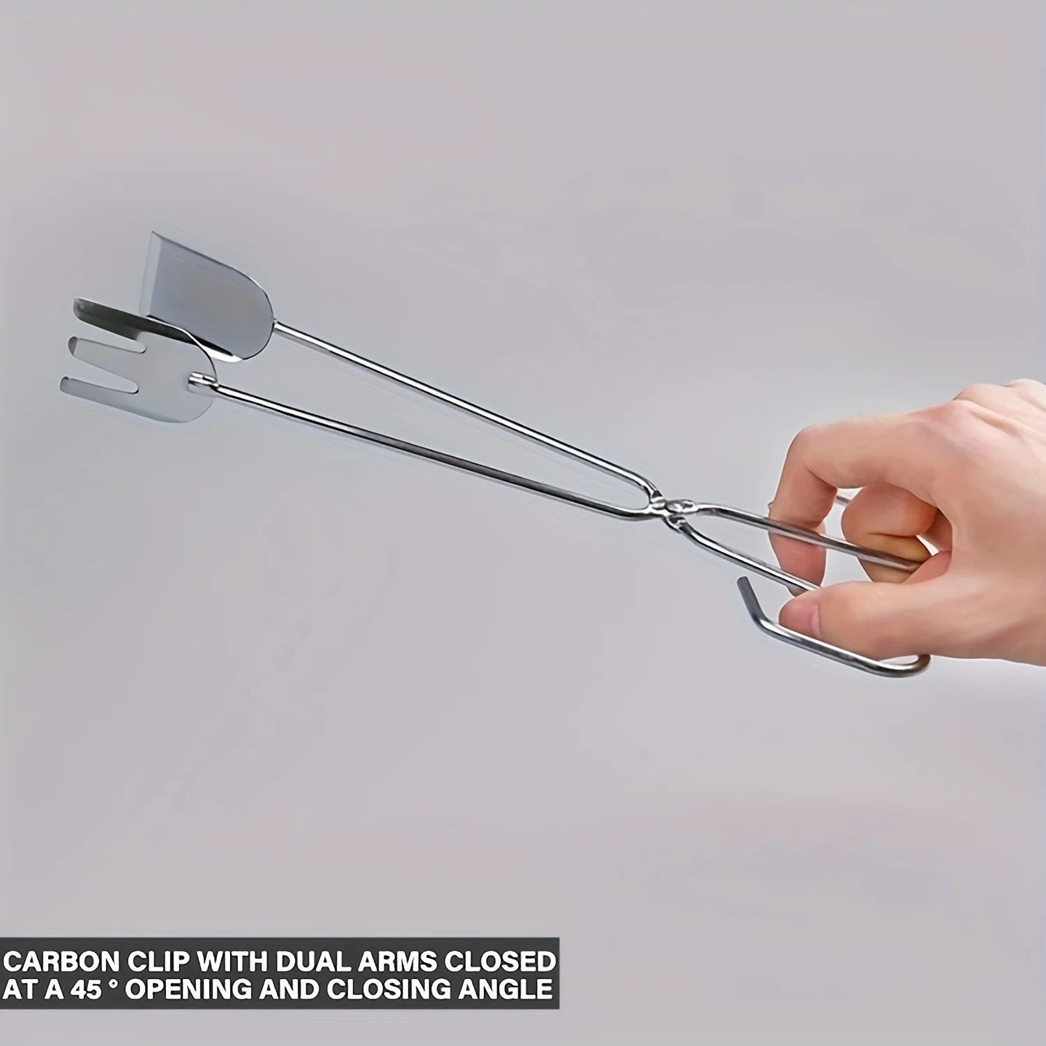 3Pcs Stainless Steel BBQ Scissor Tongs Kitchen Food Grill Clamps - 16