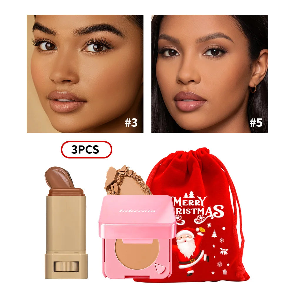 Lakerain Matte Foundation Stick and Pressed Setting Powder Kit - 35
