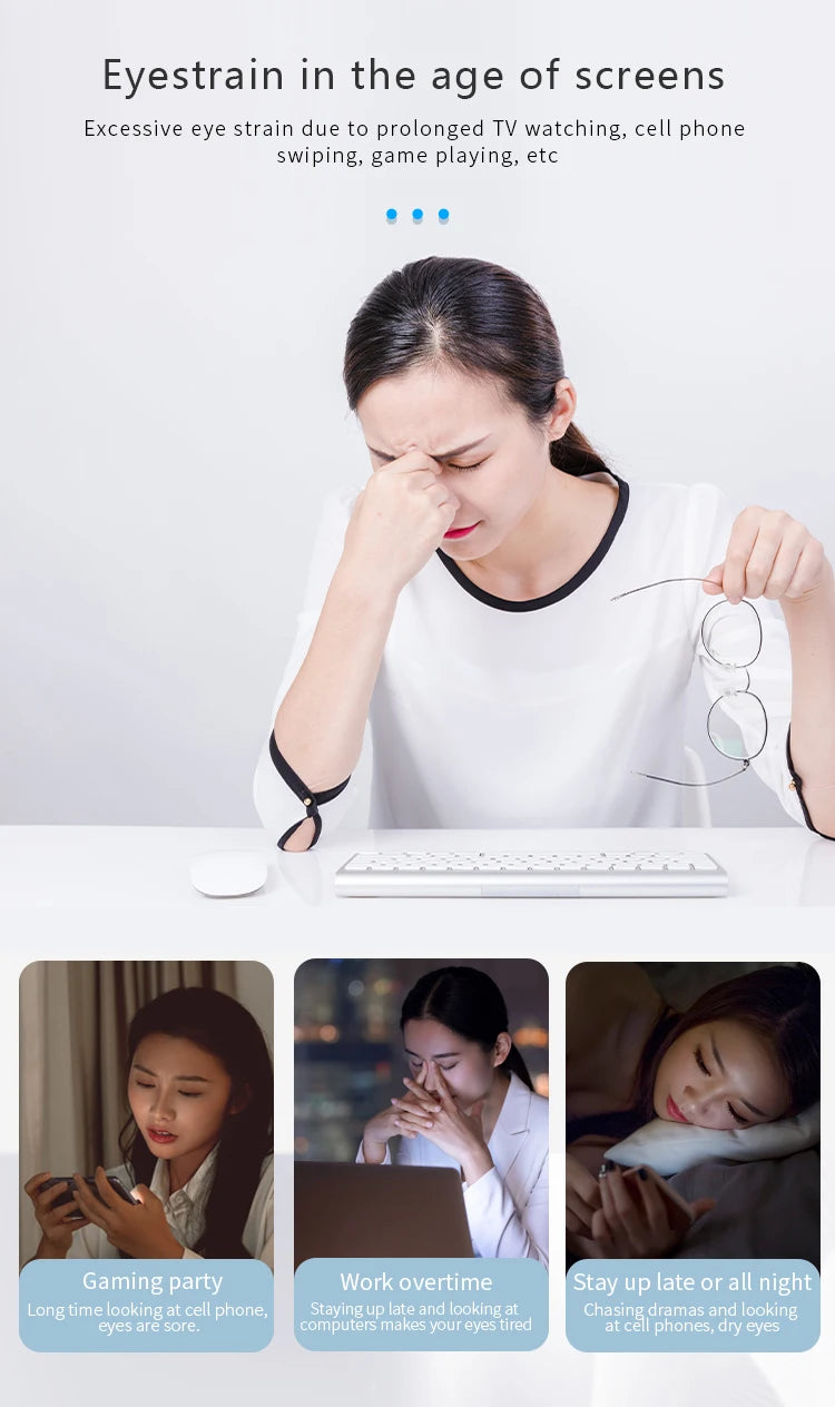 VIMYSHOW Rechargeable Air Pressure Eye Massager & Vibration Mask