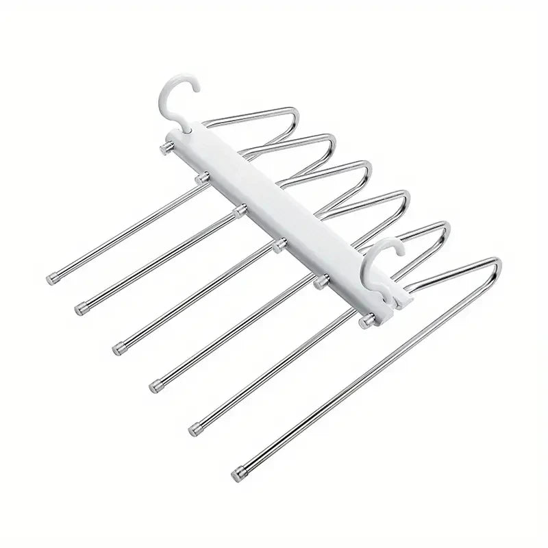 5-Layer Folding Pants Hanger Space Saving Closet Trouser Rack - 10