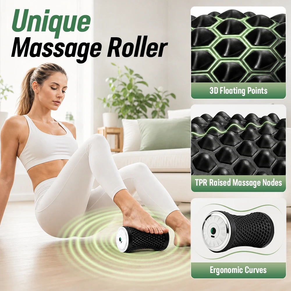 Electric Vibrating Massage Roller Muscle Recovery Tool - 8