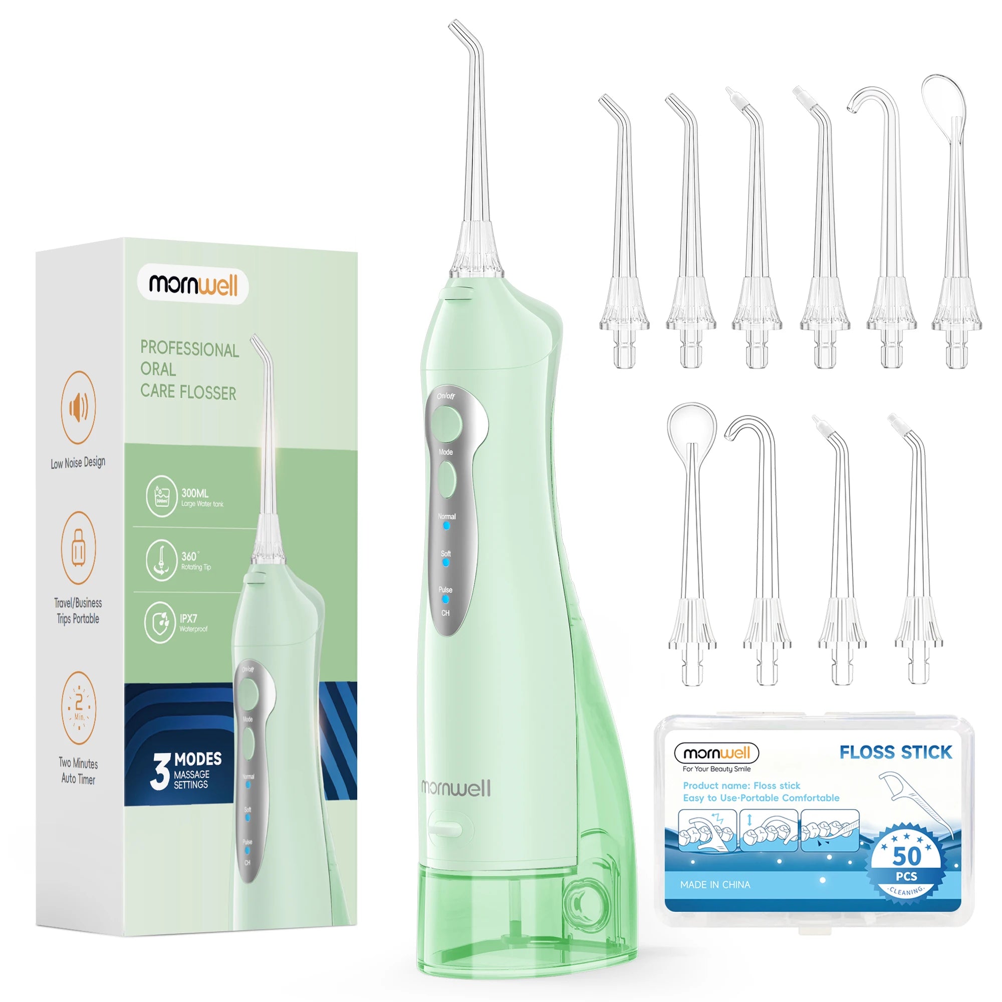 Mornwell D52 Rechargeable Portable Water Flosser Teeth Cleaner - 23