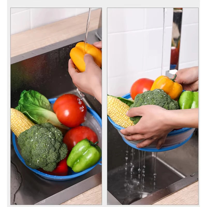Collapsible Microwave Splatter Cover and Food Strainer Lid - 3