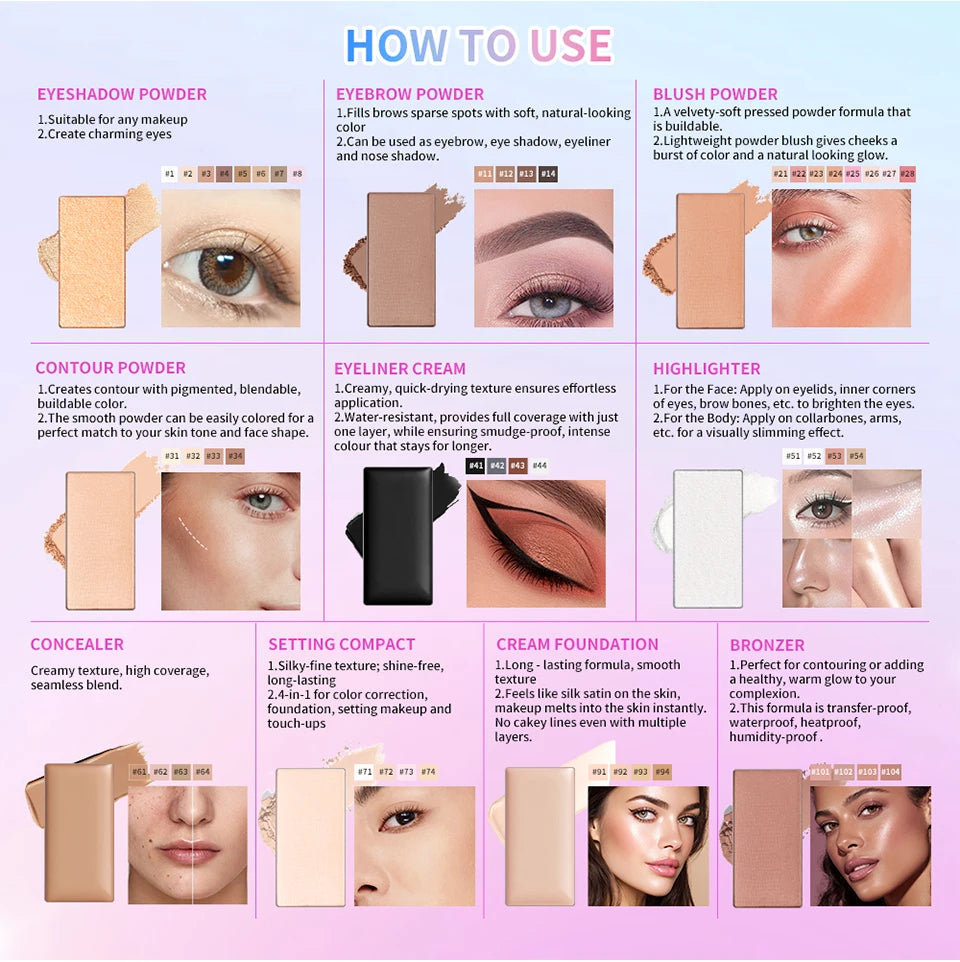 Lakerain Waterproof Eyeshadow Palette Refill DIY Makeup Refills