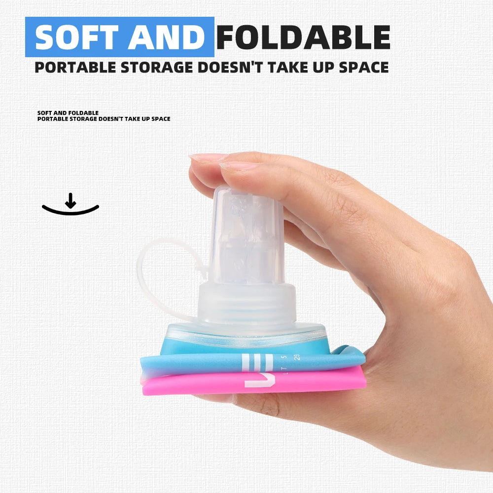 Collapsible Soft Flask Water Bottle TPU Running Hydration Pack