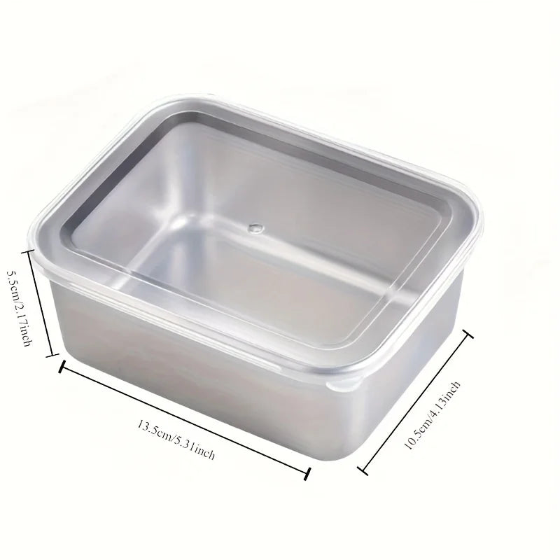 Stainless Steel Food Storage Containers Leakproof Stackable Set - 6