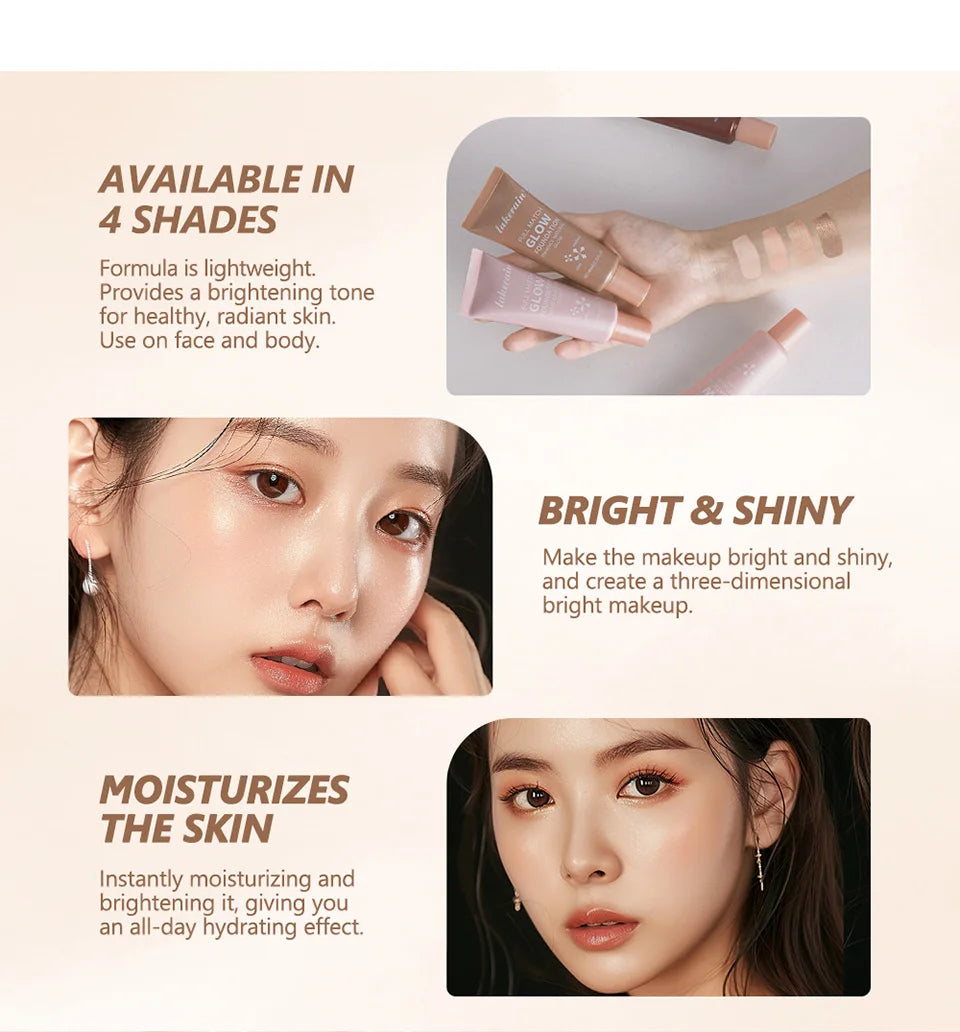 Natural Glow Enhancer Foundation Moisturizing Liquid Highlighter - 9