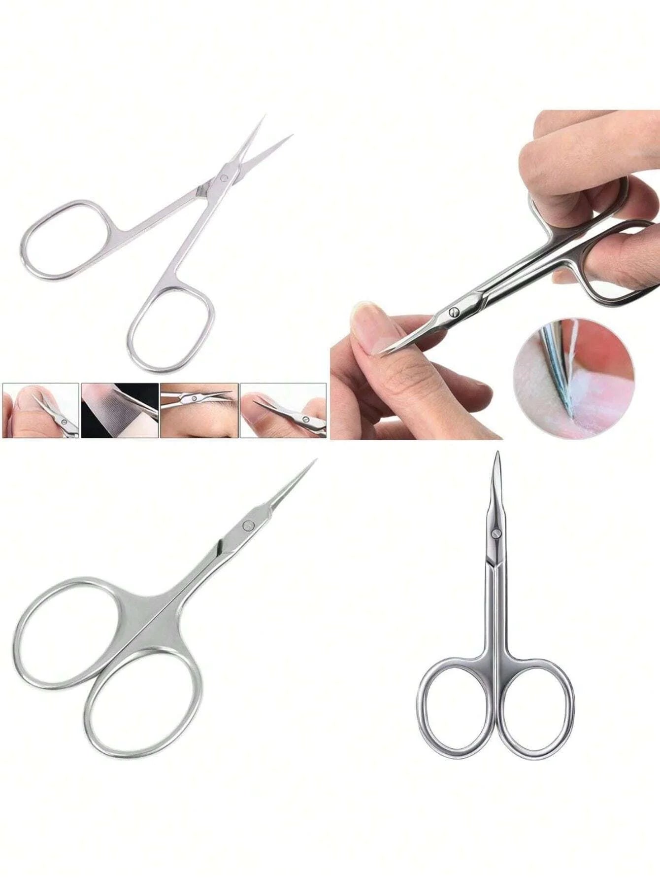 Professional Stainless Steel Cuticle Scissors Nail Trimmer Grooming Tool