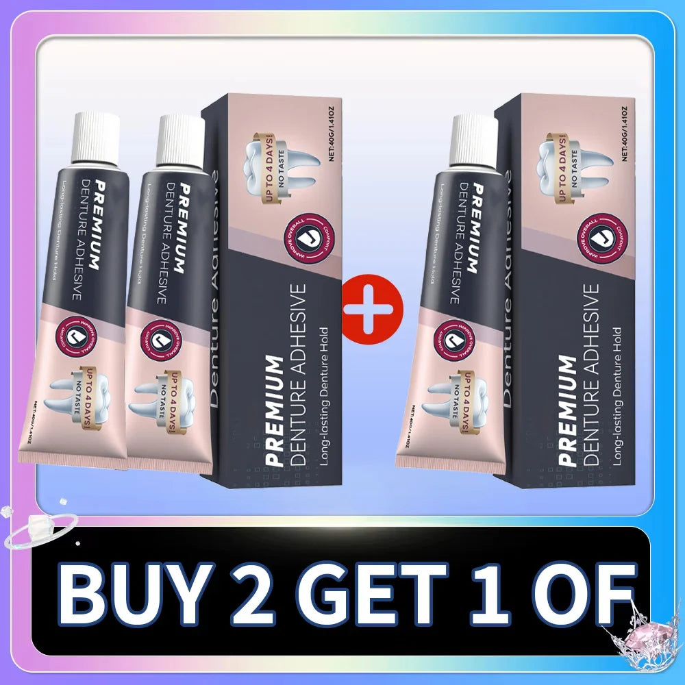 Waterproof Zinc Free Denture Adhesive Long Lasting Dental Gel - 11