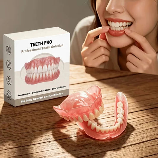 Soft Silicone Upper Lower Dentures Comfort False Teeth Smile Appliance