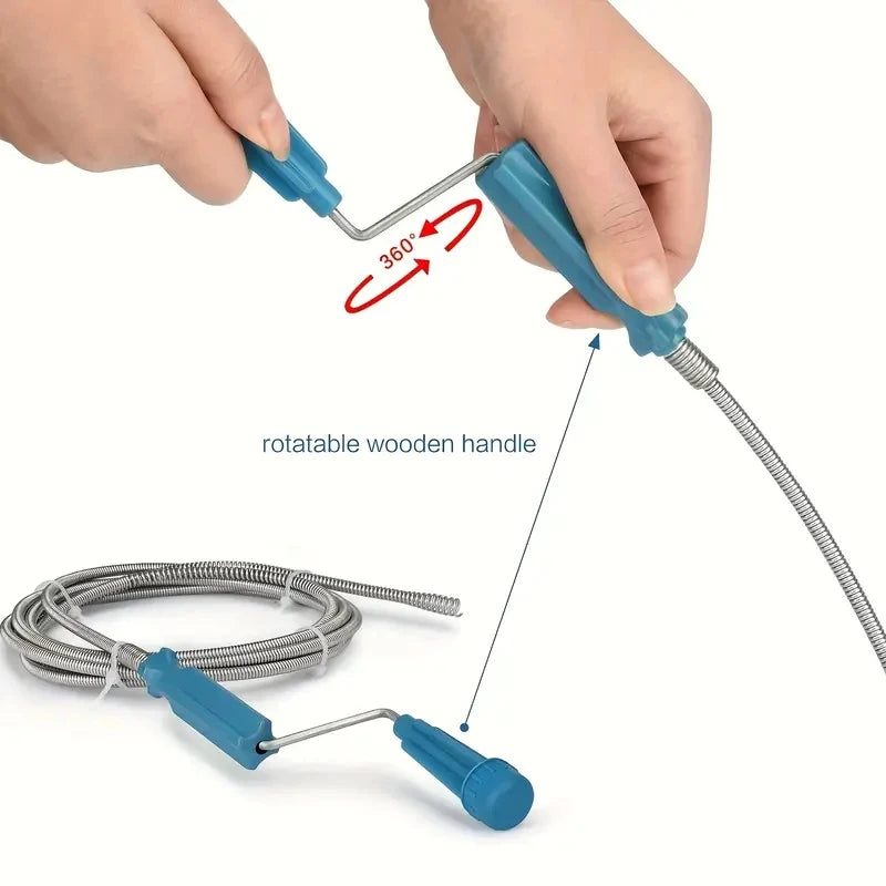 Drain Auger Pipe Snake Clog Remover for Sinks Toilets and Showers - 14