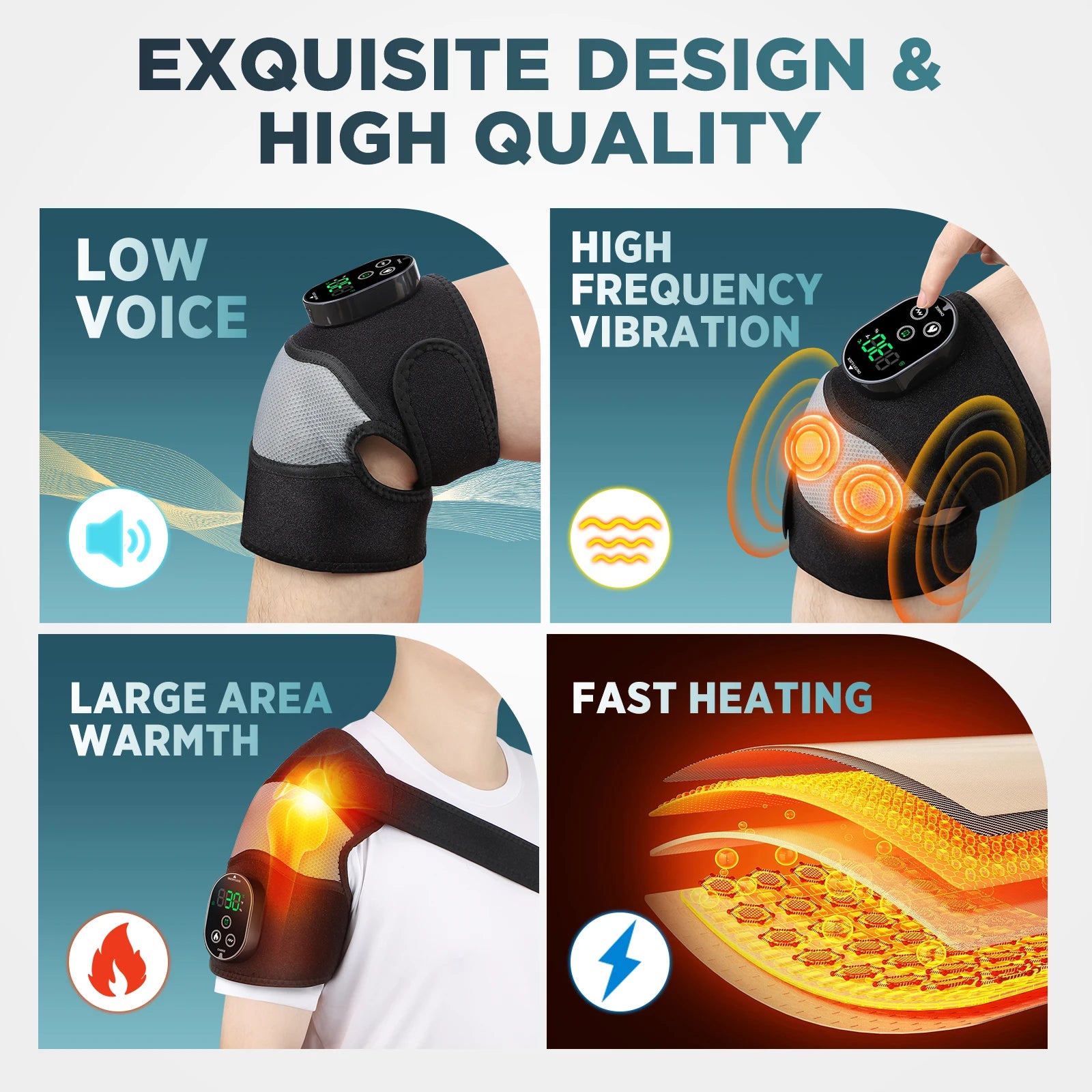 Cordless Heated Knee Massager Joint Care Wrap - 11