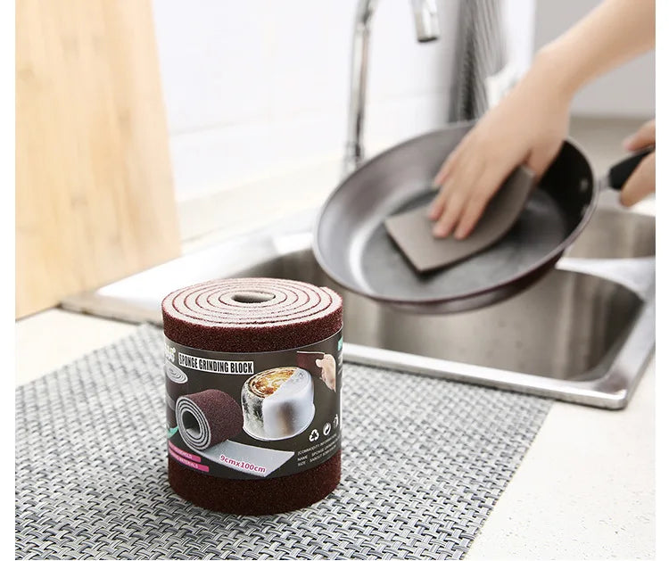 Emery Sponge Roll Magic Cleaning Eraser for Rust Removal and Kitchen Scrub - 7