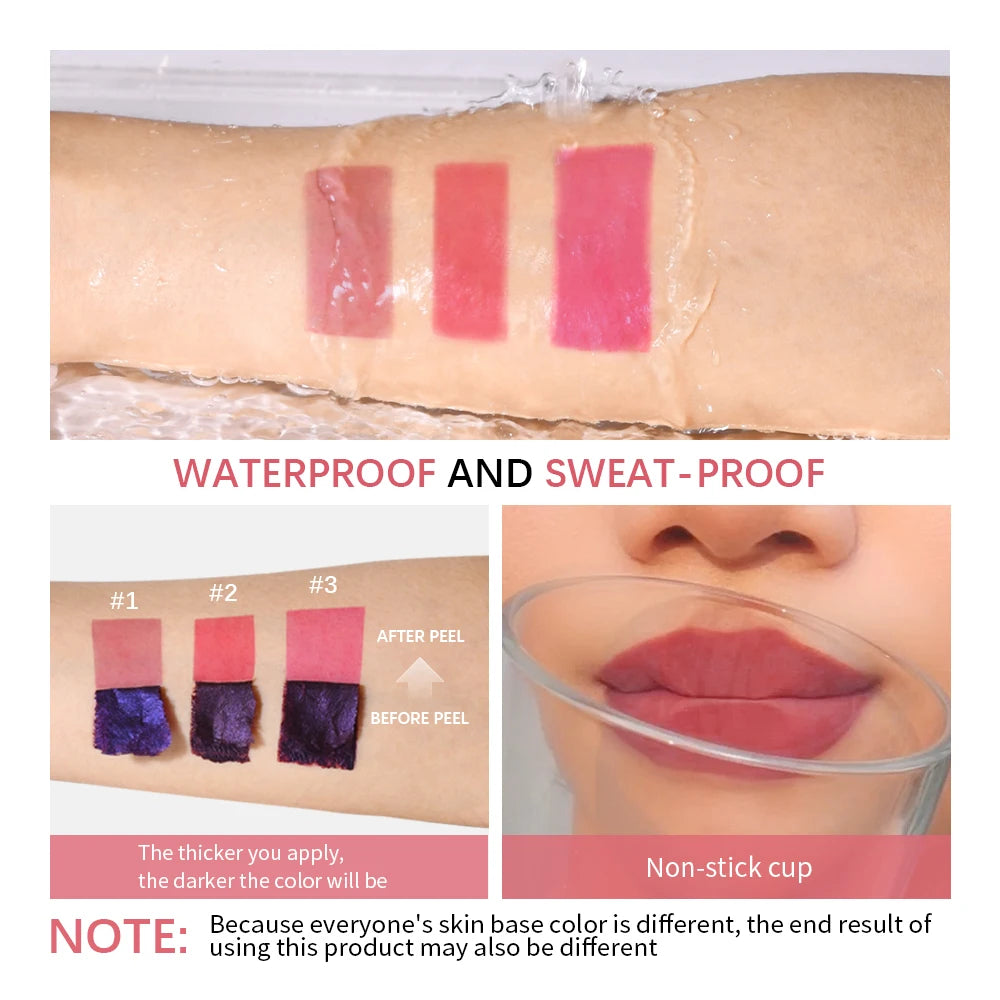 Peel Off Lip Stain Long Lasting Transfer Proof Tint Kit