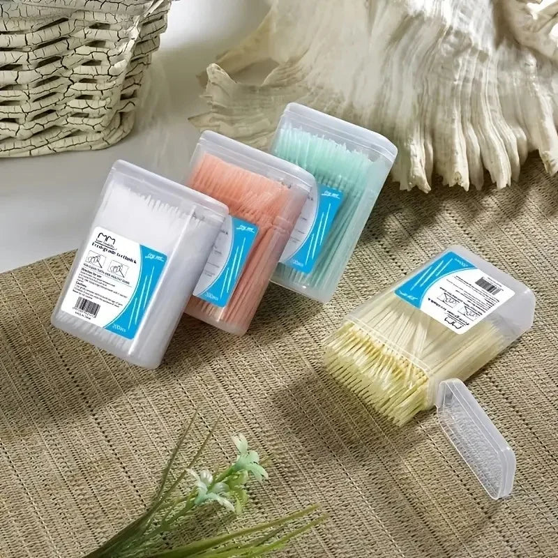 200Pcs Disposable Interdental Brush Toothpick Floss Sticks Oral Care - 8