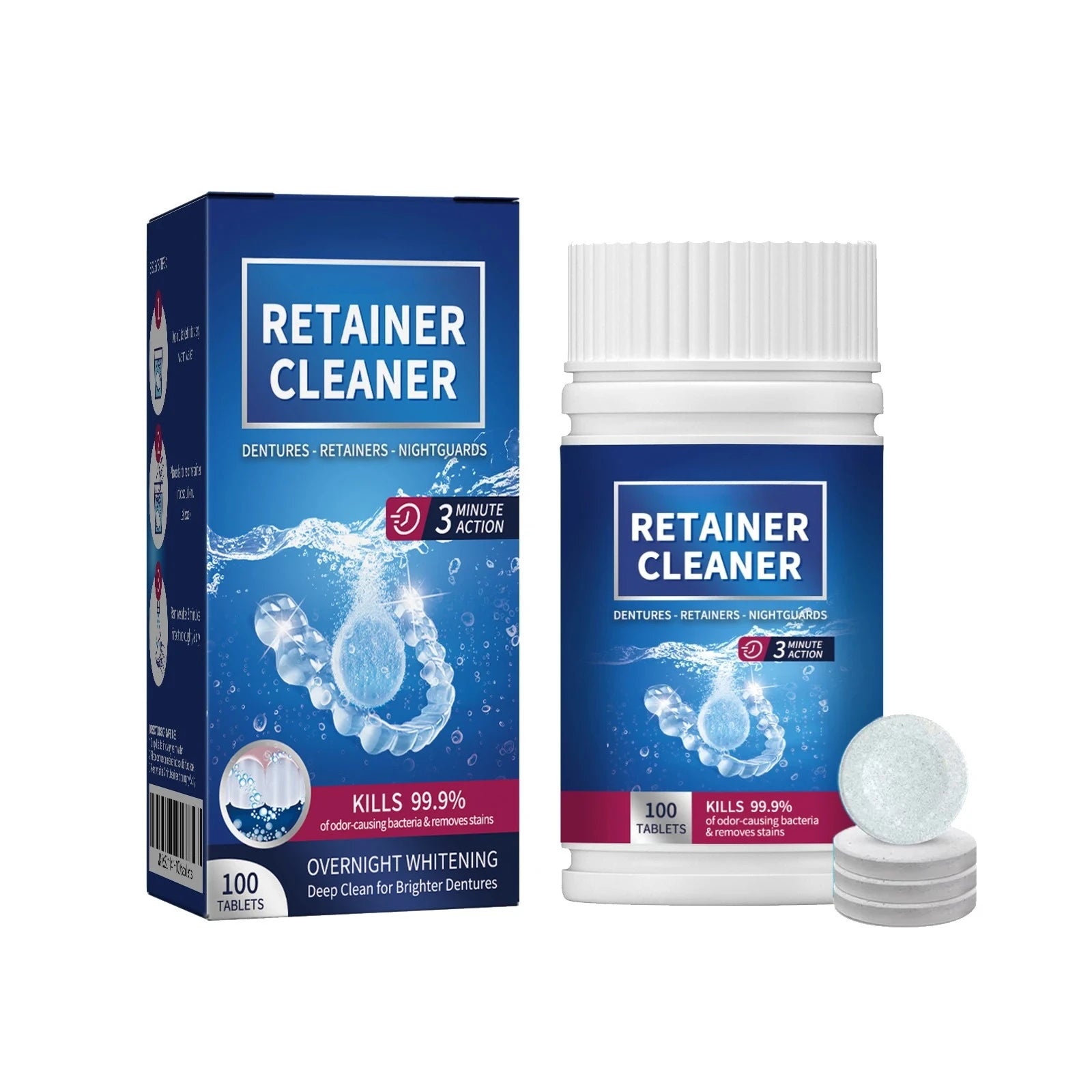 Denture Cleaner Tablets False Teeth And Retainer Cleaner - 6