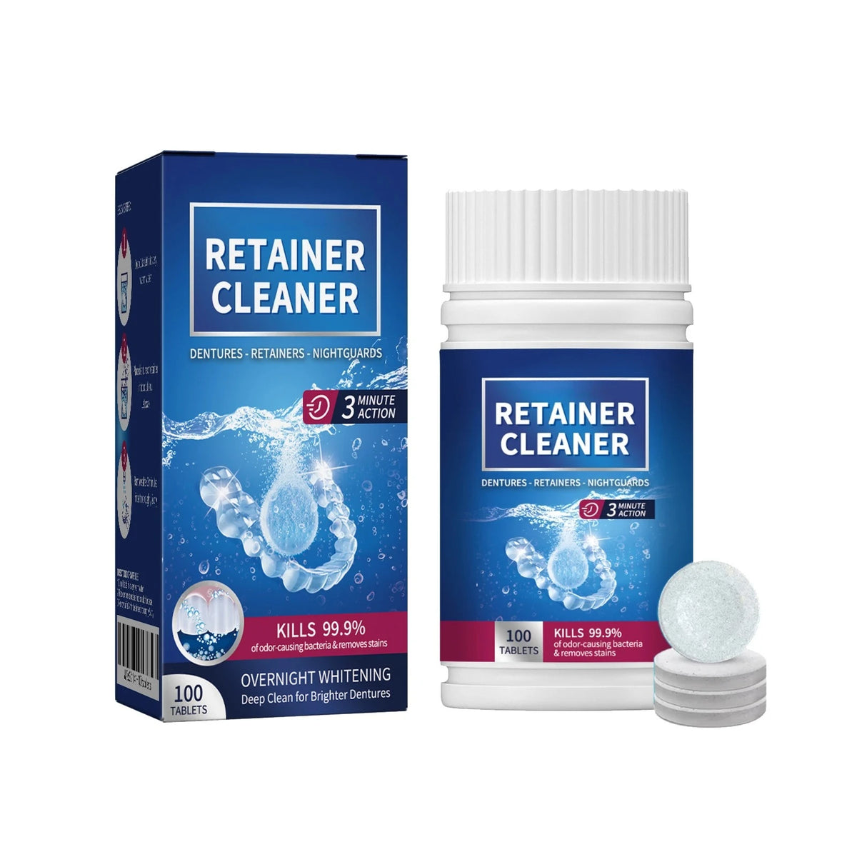 Denture Cleaner Tablets False Teeth And Retainer Cleaner