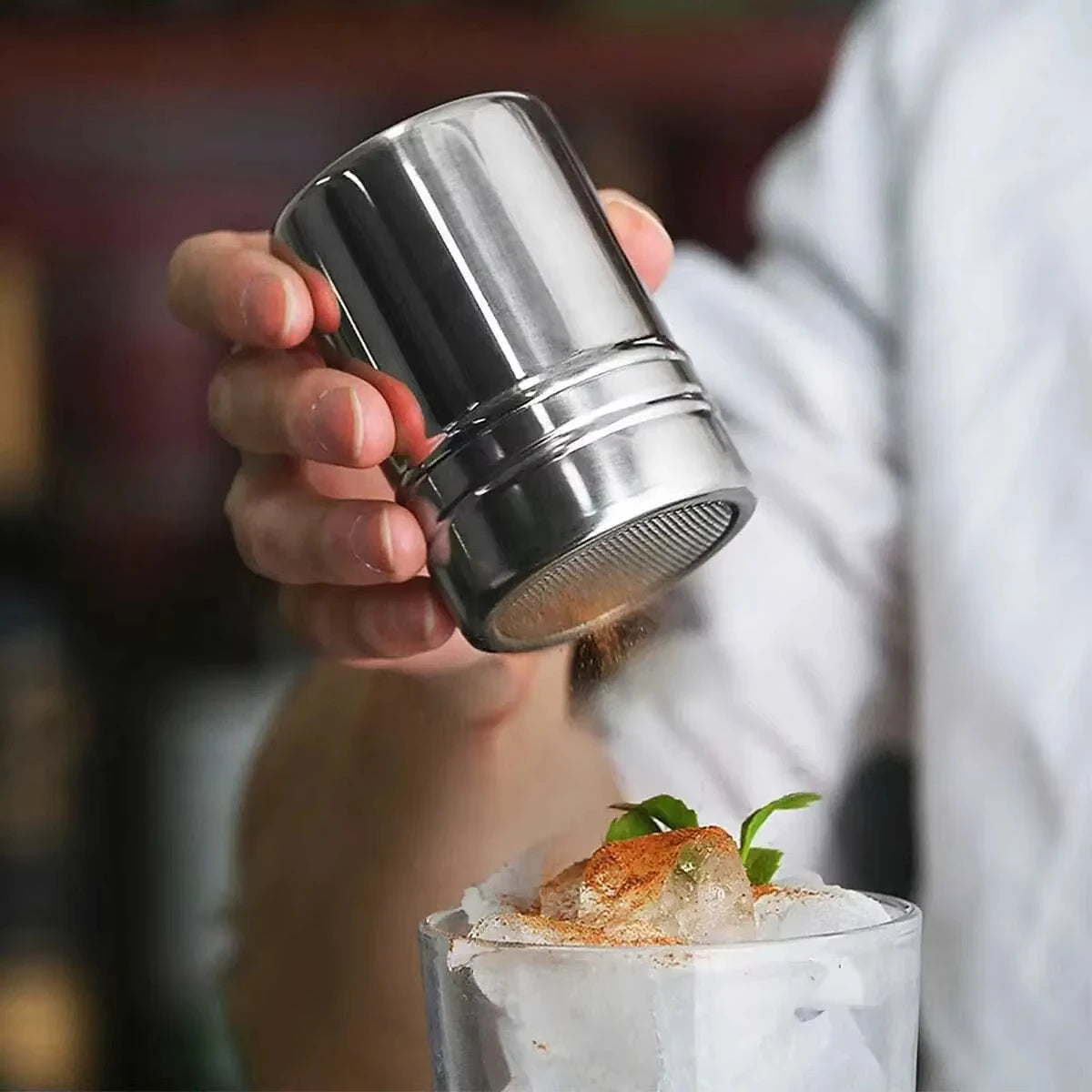 Stainless Steel Coffee Shaker and Flour Sifter with Lid for Seasoning - 2