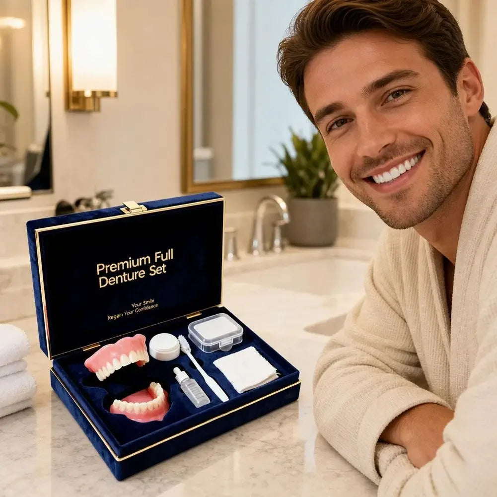 Instant Smile Full Mouth Denture Set Upper and Lower False Teeth